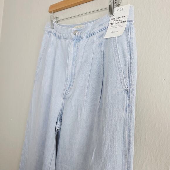 NEW Madewell The Harlow Wide-Leg Trouser Jean Light Blue Airy Denim Edition Jean - Picture 13 of 16